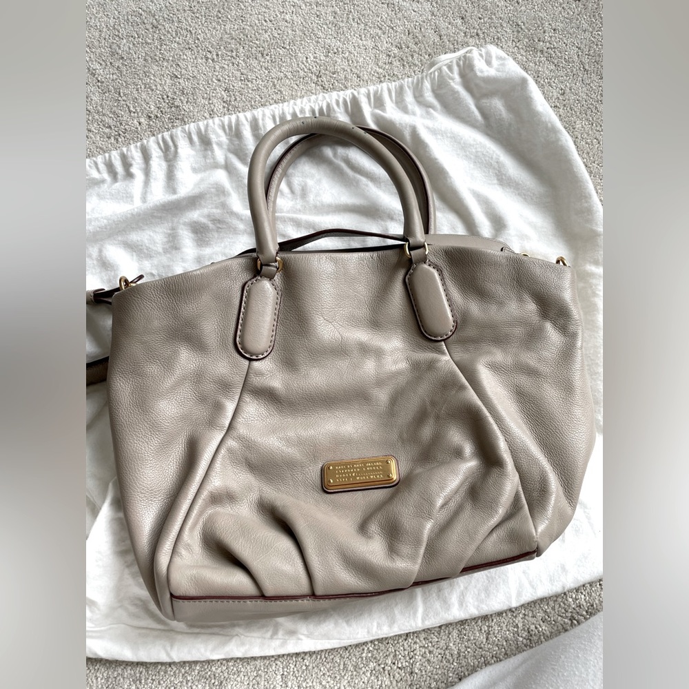 MBMJ Taupe Leather Tote